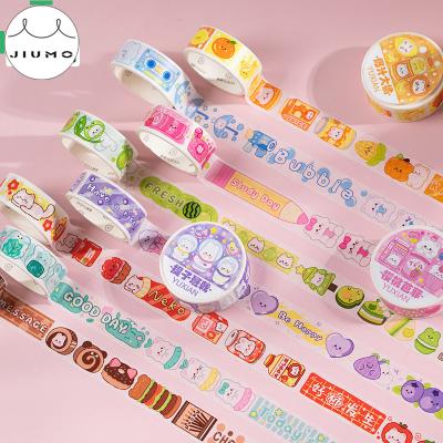 China Waterproof special cartoon oil of 8 dessert designs manual battle series sticker release hand-painted base material and paper tape JIUMO for sale