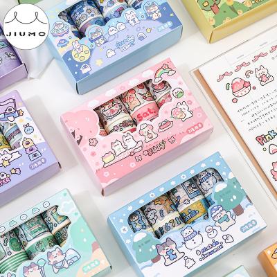 China Waterproof 8 Styles 20Rolls/Box Stationary Washi Tape JIUMO Supplies Small Kawaii Cartoon Hand Cute Animal Set Decorative Count Tape for sale