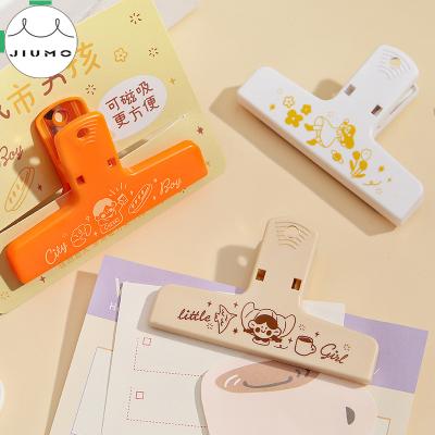 China 4 Styles Creative and Cute DIY 4 Designs Holiday Street Corner Series Color Cartoon Message Document Material File Folder JIUMO Magnetic Clip for sale