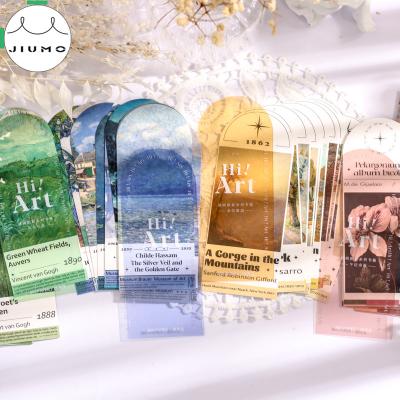 China Europe 4 Designs Creative Decorative Oil Painting Innovation Series Bookmark DIY Manual DIY Book Bookmark JIUMO Student Stationery Bookmark for sale