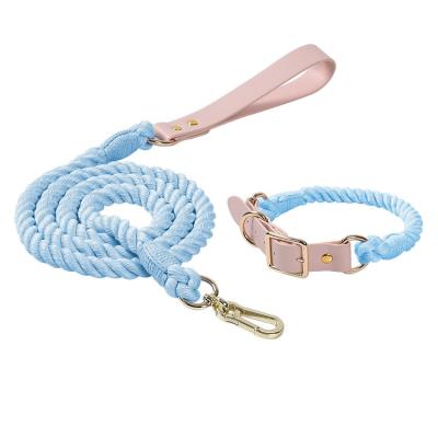 China Durable Rope Dog Leash With Comfortable Padded Handle , Strong Dog Rope For Small Medium And Large Dogs Walking Training Hiking for sale