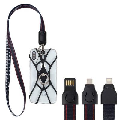 China Advertising Free Sample Logo Printed Lanyards Custom Minimum Order 1 Piece Charger Lanyard for sale