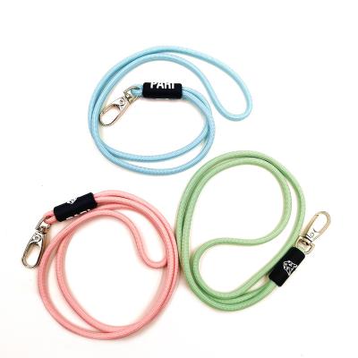 China Polyester Soft Bulk Woven Custom Short Round Tube Rope Neck Lanyard for sale