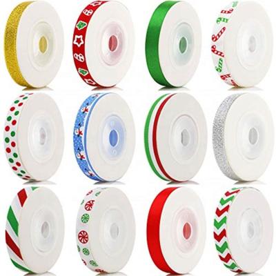 China Wired Christmas Ribbon by Decoration Christmas Printed Ribbon Decoration for sale