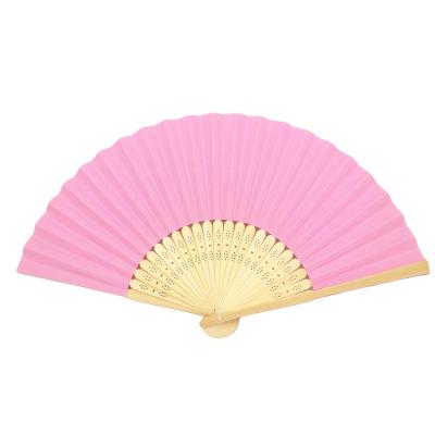 China China DIY White Paper Fan Mini Personalized Printing Paper Hand Fan Cute Simple Color Paper Fan for sale