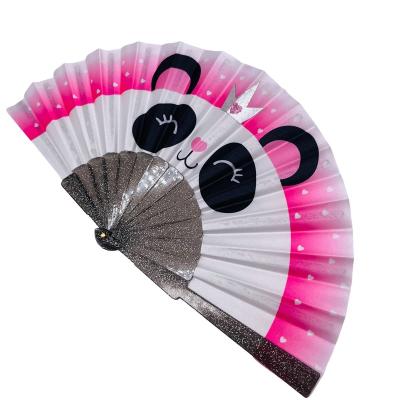 China China Wholesale Cheap Promotional Plastic Cute Folding Hand Held Fans For Kids for sale