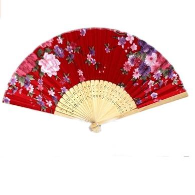 China 2021 China Hot Sale Custom Printed Cloth Folding Hand Fan Wholesale As Promotional Gifts for sale