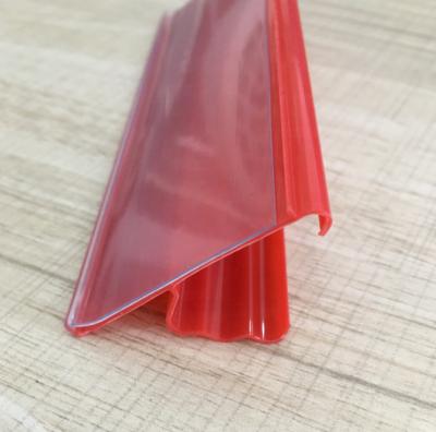 China Plastic PVC Shelf Talker Strip For Supermarket Shelving Accessories Plastic Price Tag For Shelves for sale