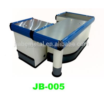 China Corrsion protection stainless steel made cashier tables for stores and supermarkets checkout counters for sale