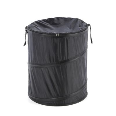 China Foldable Pop Up Basket Laundry Hamper , Storage Bin With Zipper Cover for sale