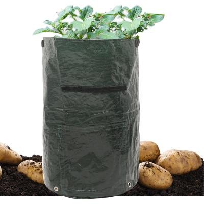 China 2021 New 3 Pack CLASSIC 10 Gallon Garden Potato Planter Grow Bags Nursery with Fins and Plant Handles Bags for sale