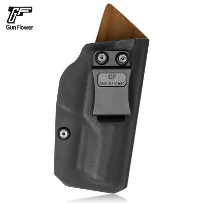 China Quick Suction Gun&Flower Kydex IWB Holster With Gun Light Spirit Leather Inside Fits For Glock 19 Olight Baldr PRO Mini Customized LOGO for sale