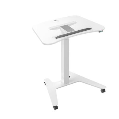 China Adjustable Height Desk Laptop Table (Height) With Side Lifting Standing Laptop Wheels Bed Mobile Computer Desk Frame for sale