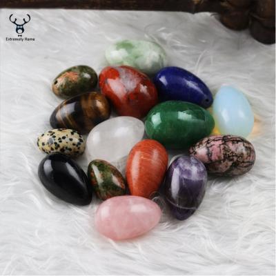 China China hot sale wholesale genuine bulk crystal rose quartz yoni egg zakjes certified gross inner surface jade eggs used for kegel exercises for sale