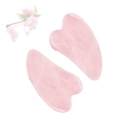 China Wholesale Customized Face Top Rose White Quartz Jade Roller Gua Sha and Gua Sha Tool Kit Gua Sha Roller for sale