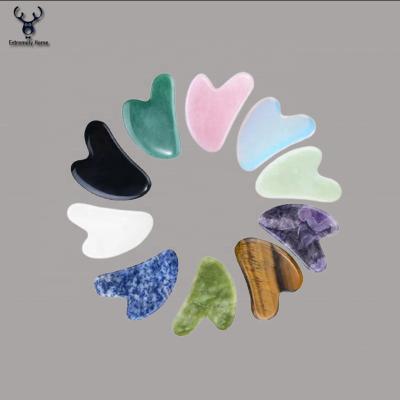 China Amazon hot sale face roller massager set custom made rose quartz gua sha rose quartz heart gua sha jade for sale