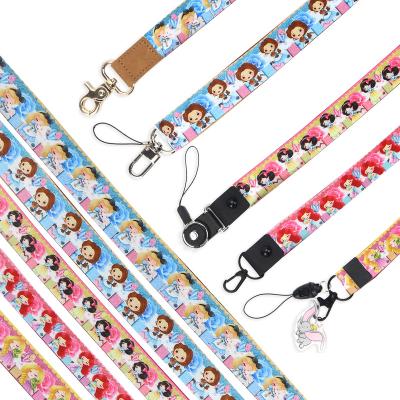 China Eco-friendly Cute Cartoon Pattern DIY Ribbon Band Key Chain Rope Printed Lanyard Ribbon For Phone Case Wallet Carousel for sale