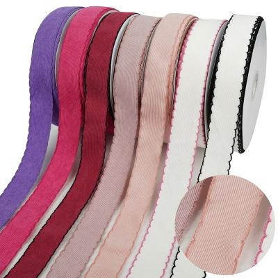 China Recyled Midi Ribbons New Arrival Stock Sale Moonstitch Corduroy Ribbon 38mm Hair Ribbons Corduroy for sale