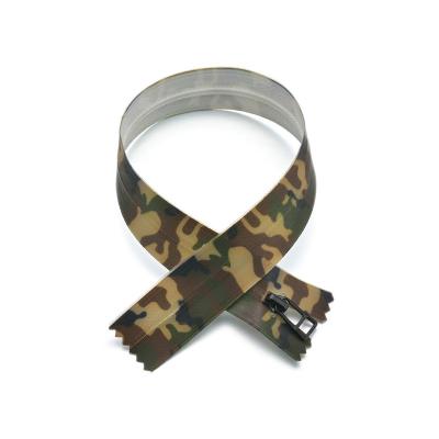 China Reversible 3# Zipper Camouflage Heat Transfer Printing For Clothes for sale