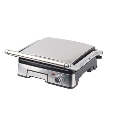 China High Quality Easily Cleaned Electric Stainless Steel Grill Panini Press Smokeless Grill With Detachable Dish for sale