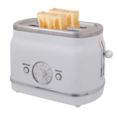 China Household Retro Style 2 Slice Electric Bread Toaster With 6 Shade Settings And Extra Wide Slots for sale