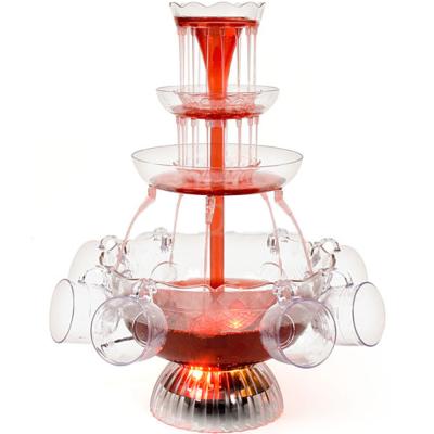 China Household 3 layers of plastic electric chocolate fountain with chocolate crucible for sale