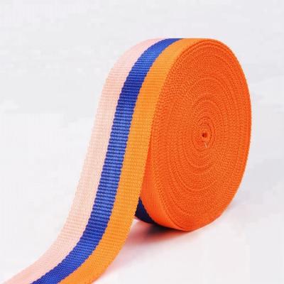 China Sustainable Mix Color Webbing Tape Polypropylene China Manufacturing Colored Tape PP Webbing Straps for sale