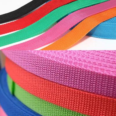 China Factory viable wholesale custom 5mm to 150mm thread webbing belt color polypropylene webbing pp colored dyed tape for sale