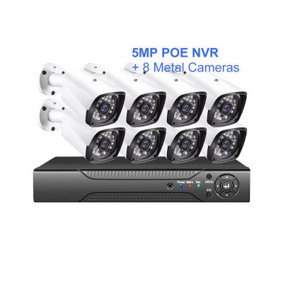 China CCTV security camera system 8ch ip poe camera 5mp POE NVR video surveillance kit xmeye ip camera for sale