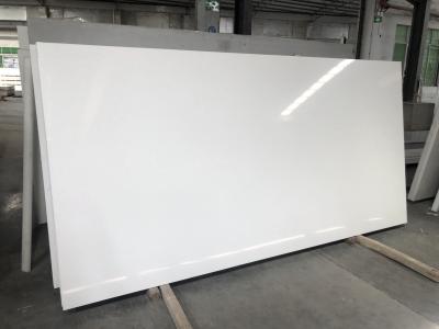 China Artificial Stone  Polished Particle Series  White Quartz Slab for Counter Tops 3200*1800*20mm for sale