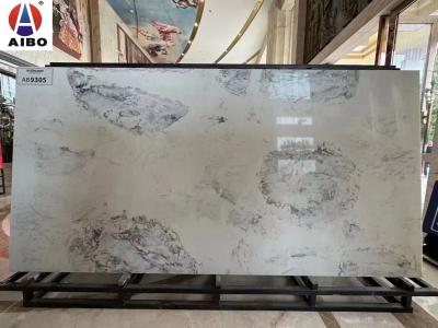 China Marble Look Artificial Quartz Slabs For Bathroom Vanity Top Anti Faded for sale