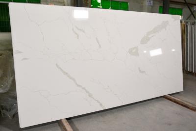 China Calacatta White Quartz Stone Solid Surface 25mm Thickness Kitchen countertops for sale