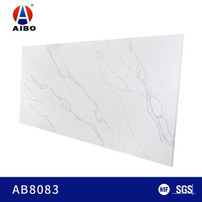 Chine Pierre blanche non poreuse de quartz de 3000*1600 Calacatta pour Vanitytop à vendre