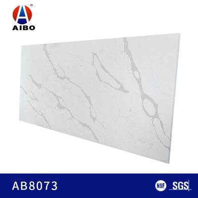 Chine Partie supérieure du comptoir blanche de quartz de Carrare de solide de 2cm 3cm avec le dessus de vanité de Btahroom à vendre