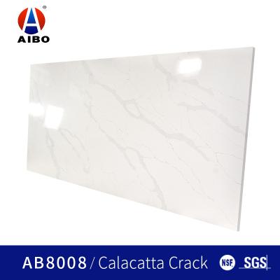 China Customize Color Aritifical Quartz Stone 18mm Thickness 6.5Mohs Hardness for sale