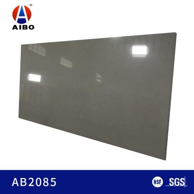 China Immaculate 12MM Grey Glass Quartz Stone Bathroom Siding Tiles for sale