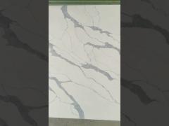 Calacatta Marble Look Quartz Stone Slab For Kitchen Top Decoration