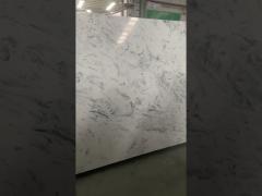 NSF Calacatta Quartz Stone Slab With White Background Scratch Resistant