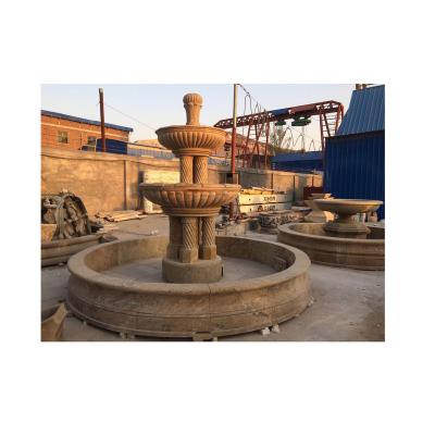 China China Supplier Modern Golden Rock Stone Waterfall Fountain Garden for sale