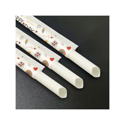 China Dinking Straws Wholesale 100% Compostable Biodegradable Drinking Straws Disposable Pla Straw With Customized Logo for sale