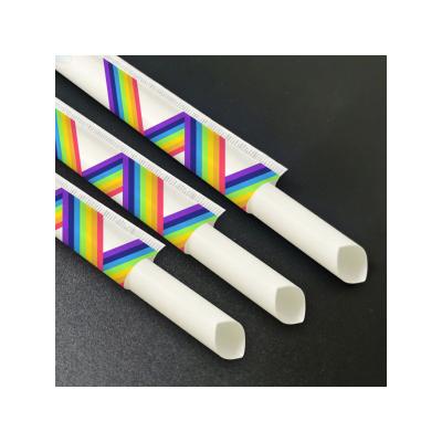 China Dinking Straws Custom White Individual Wrapped Bio Eco-Friendly Compostable Biodegradable Pla Drinking Straws for sale