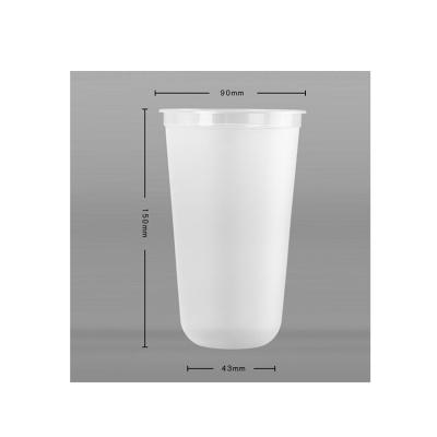 China Single Wall Customized Disposable Transparent Hard Plastic Dessert Cup Milkshake Smoothie Injection PET Cups for sale