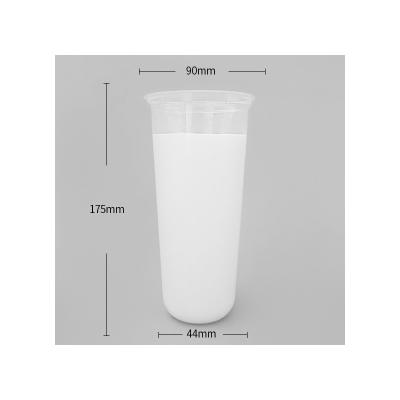 China Single Wall 700Ml Pp U Shape Cup Blister Plastic Cup Bubble Milk Tea Cup for sale