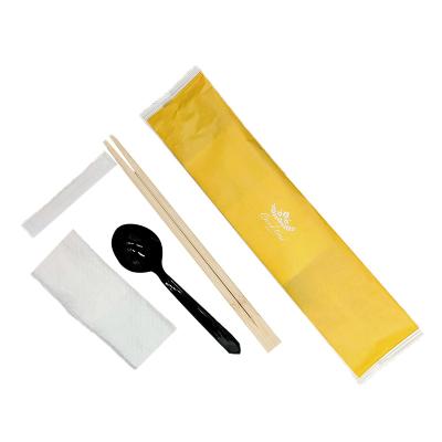 China Disposable Individual wrapped Cutlery Disposable Chopsticks Spoons set Customized for sale