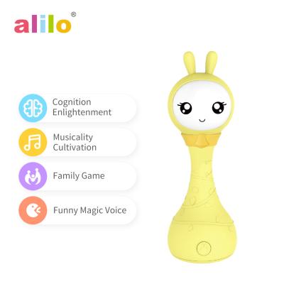 China Alilo musical new 2021 Shaker Storyteller Bunny Bell Lernset technical Babyrasselspielzeug for sale