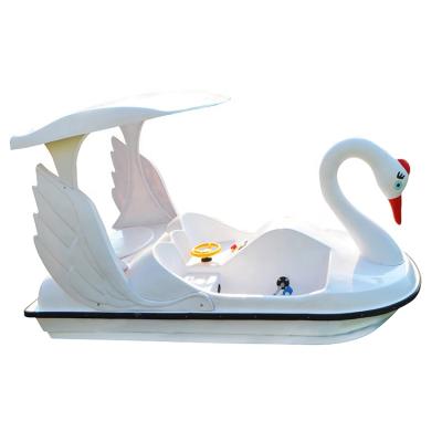 China Leisure Fiberglass Boats Swan Boat For Family Factory Water Play Equipment High Quality Pedal Boat For Sale for sale