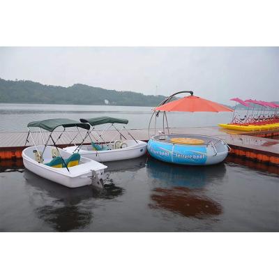 China Amusement park rental leisure LLDPE boat electric donut boat with colorful light add logo for sale