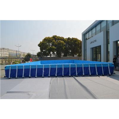 China 0.9mm PVC Tarpaulin And Steel Tube High Quality Commercial Customized Swimming Pool Metal Frame Swimming Pool Stents Pool for sale