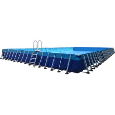 China 0.9mm PVC Tarpaulin And Steel Tube Customized Swimming Pool Metal Frame Transparent Swimming Pool Stents Pool for sale