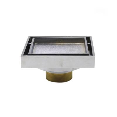 China GUIDA 726058 Modern Insert Brass White Floor Drain For Bathroom for sale